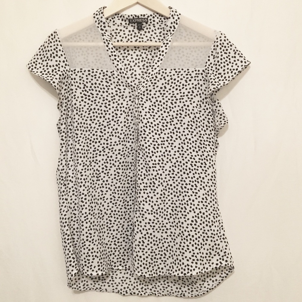 Express Black and White Top